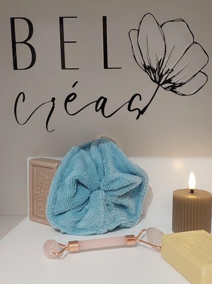 Fleur de douche bleue - éponge bambou  - expédition sous 24h – Image 2