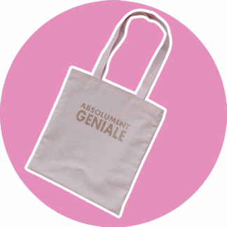 Sac à paillettes rose "Absolument Géniale " - expédié sous 24H
