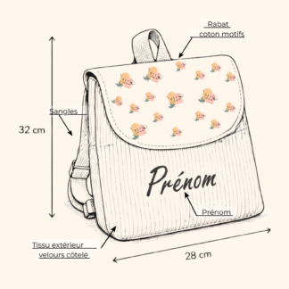 Créez votre sac cartable maternelle ou crèche personnalisé