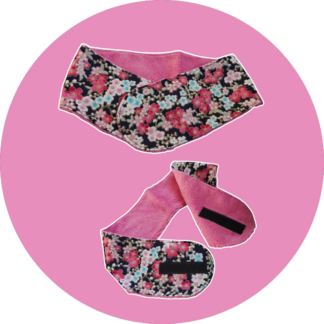 Bandeau de cheveux spécial skin care - fleurs et rose - expédition sous 24h