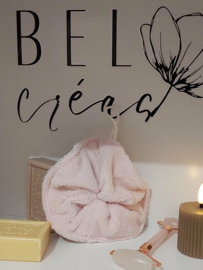 Fleur de douche rose layette - éponge bambou  - expédition sous 24h – Image 2