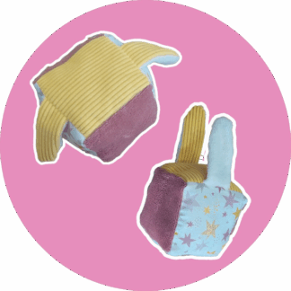 Cube d'éveil _ rose et jaune