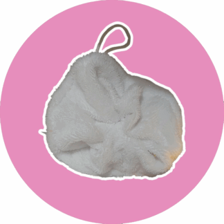 Fleur de douche blanche - éponge bambou  - expédition sous 24h