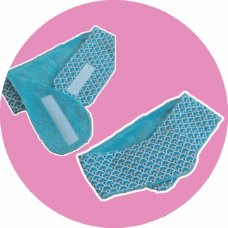 Bandeau de cheveux spécial skin care - éventail bleu - expédition sous 24h