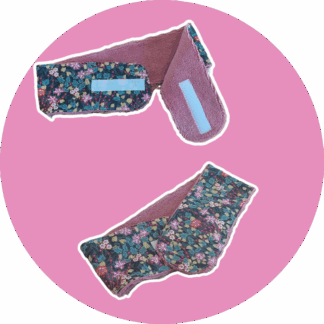 Bandeau de cheveux spécial skin care - feuillage vert et rose - expédition sous 24h