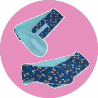 Bandeau de cheveux spécial skin care - bleu et marron / tacheté - expédition sous 24h