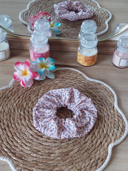 Chouchou XL - rose feuilles - expédition sous 24h – Image 2
