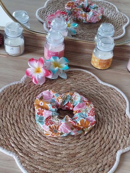 Chouchou XL - Fleurs rétro - expédition sous 24h – Image 3