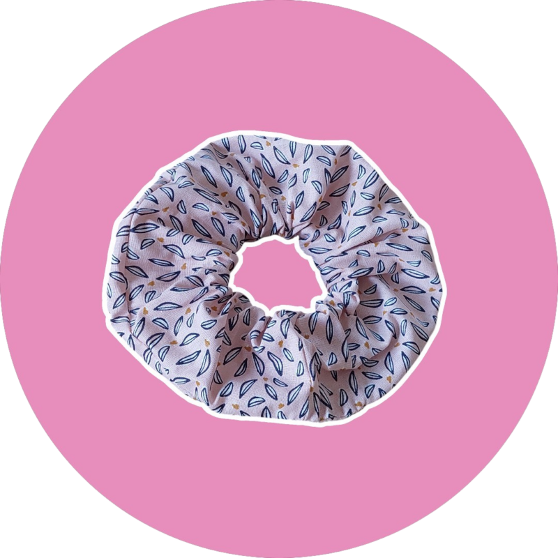 Chouchou XL - rose feuilles - expédition sous 24h