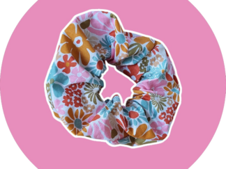 Chouchou XL - Fleurs rétro - expédition sous 24h