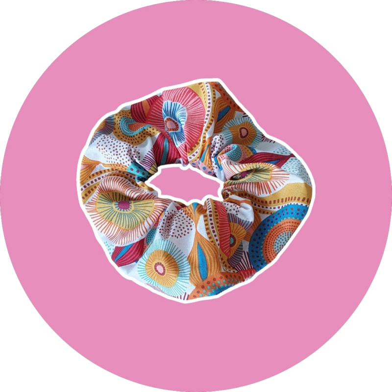 Chouchou XL - rosace multi color - expédition sous 24h