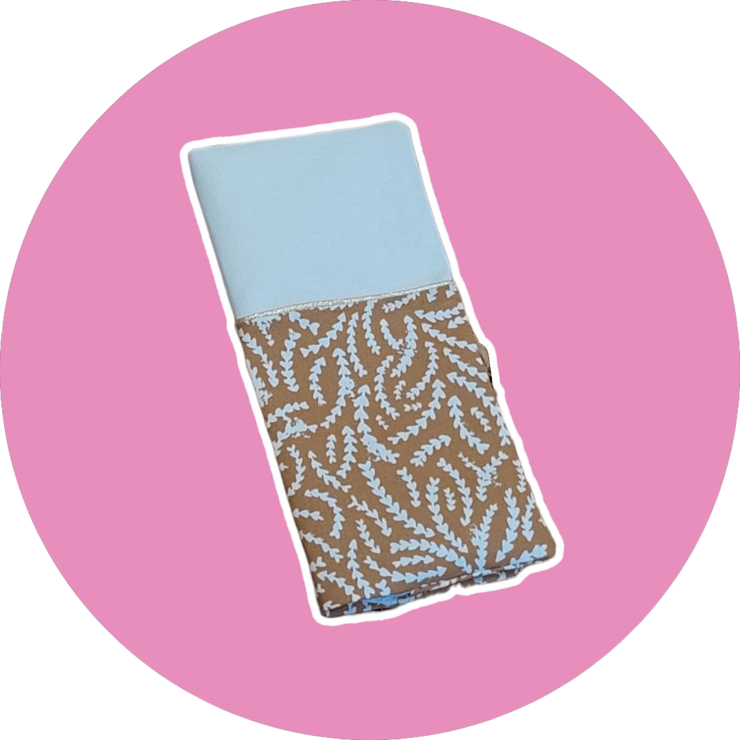 Protège livret de famille - blanc et marron doré - personnalisable - expédition sous 24h