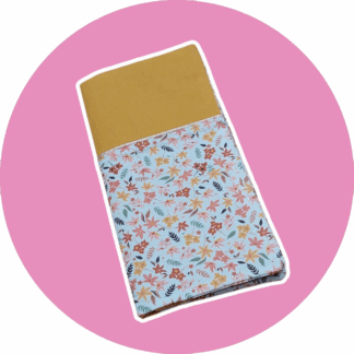 Protège livret de famille - jaune et fleuri - personnalisable - expédition sous 24h