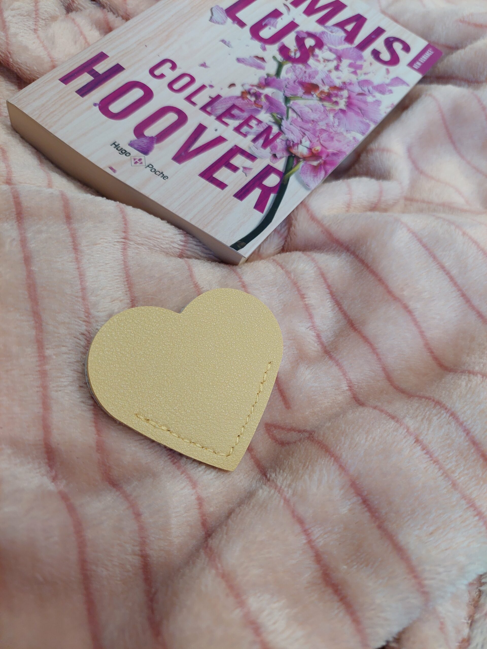 Marque page coeur beige - personnalisable - expédition sous 24h – Image 3