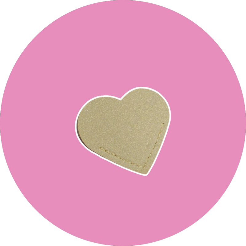 Marque page coeur beige - personnalisable - expédition sous 24h