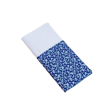 Protège livret de famille - rose pâle et fleurs violettes - personnalisable - expédition sous 24h