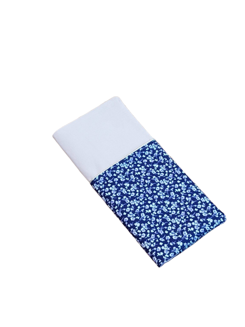 Protège livret de famille - rose pâle et fleurs violettes - personnalisable - expédition sous 24h