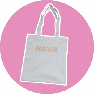 Sac à paillettes blanc "Parfaite" - expédié sous 24H