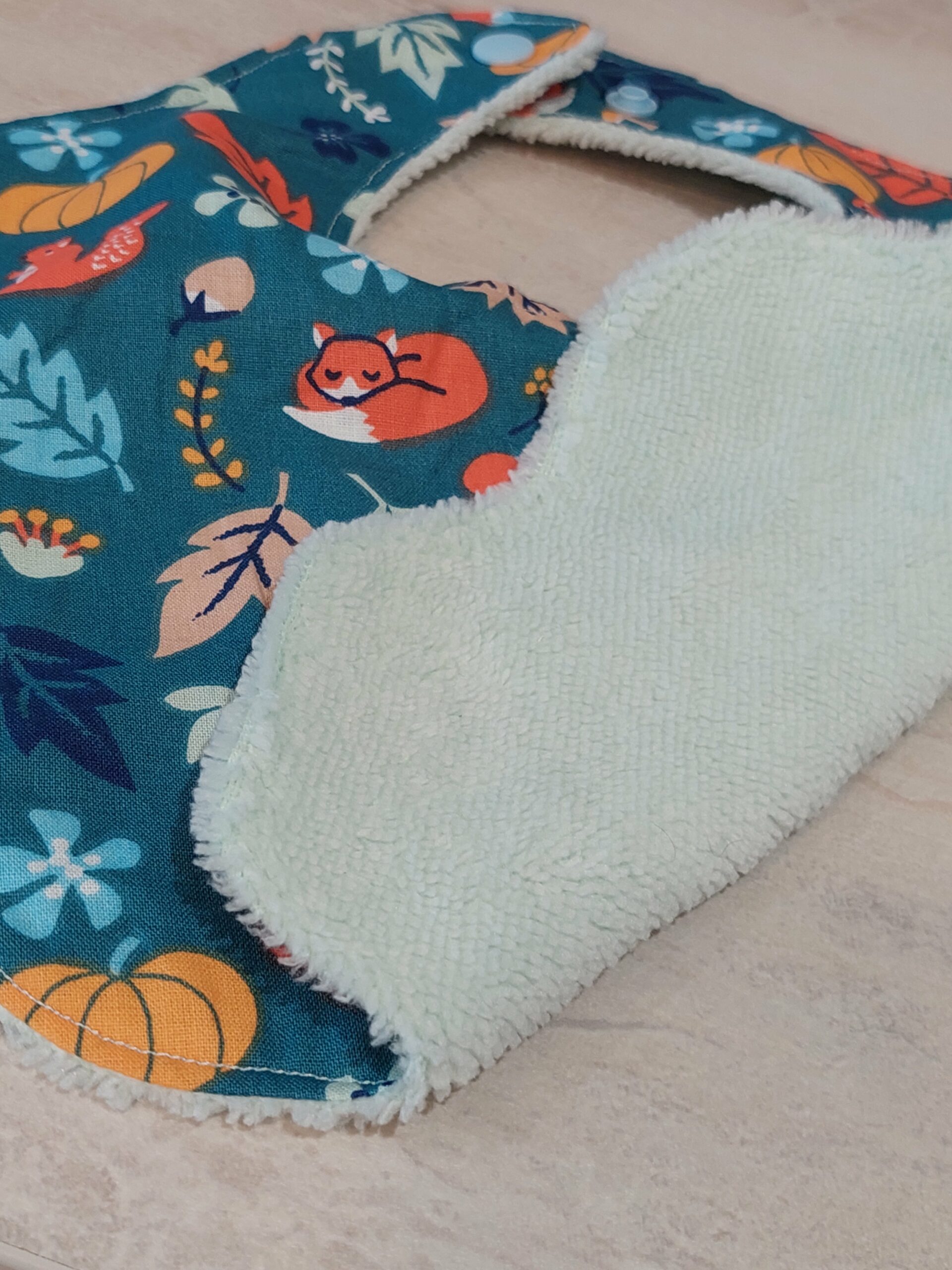 Bavoir bébé en coton & éponge bambou – Image 3