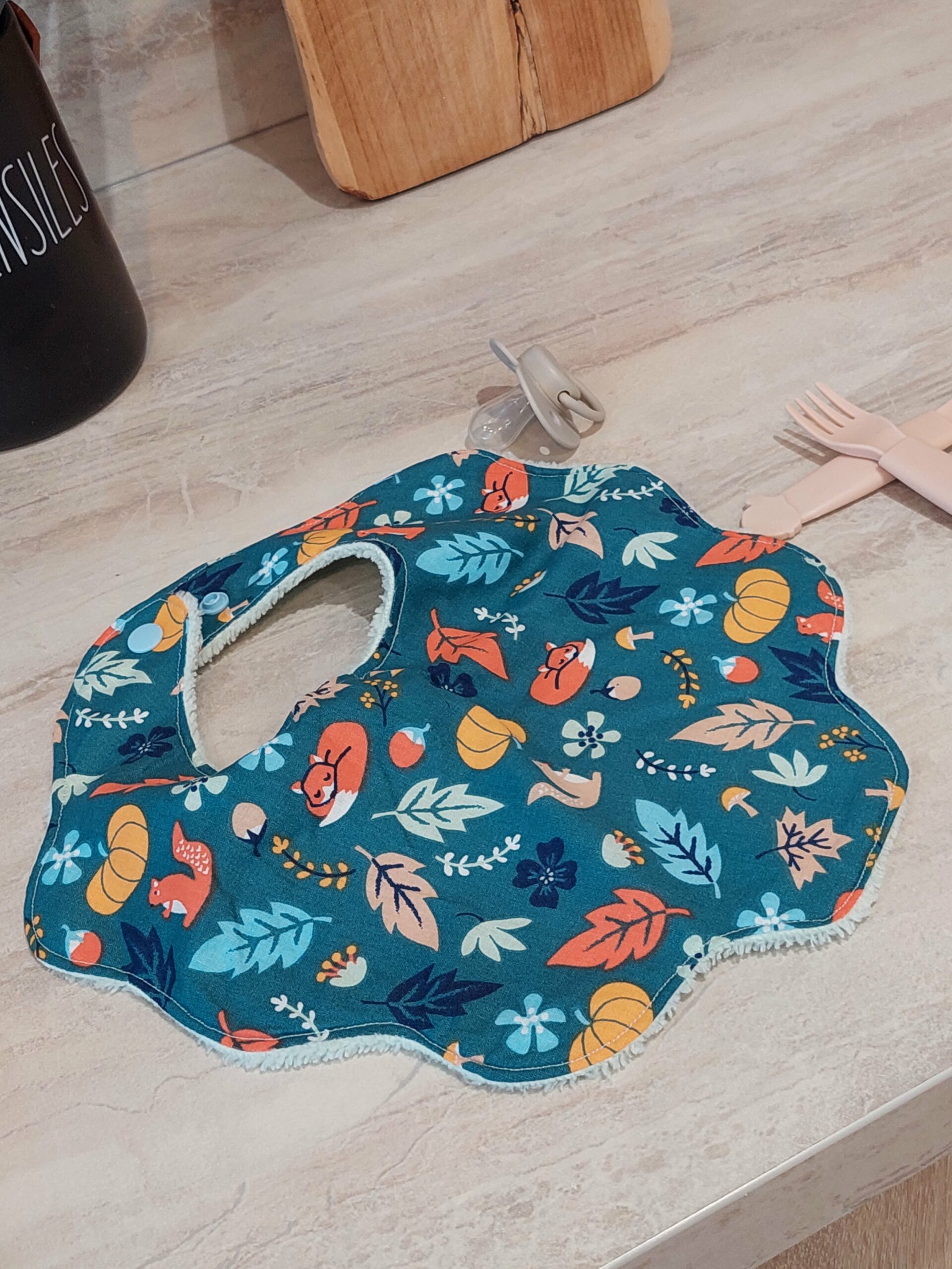 Bavoir bébé en coton & éponge bambou – Image 4