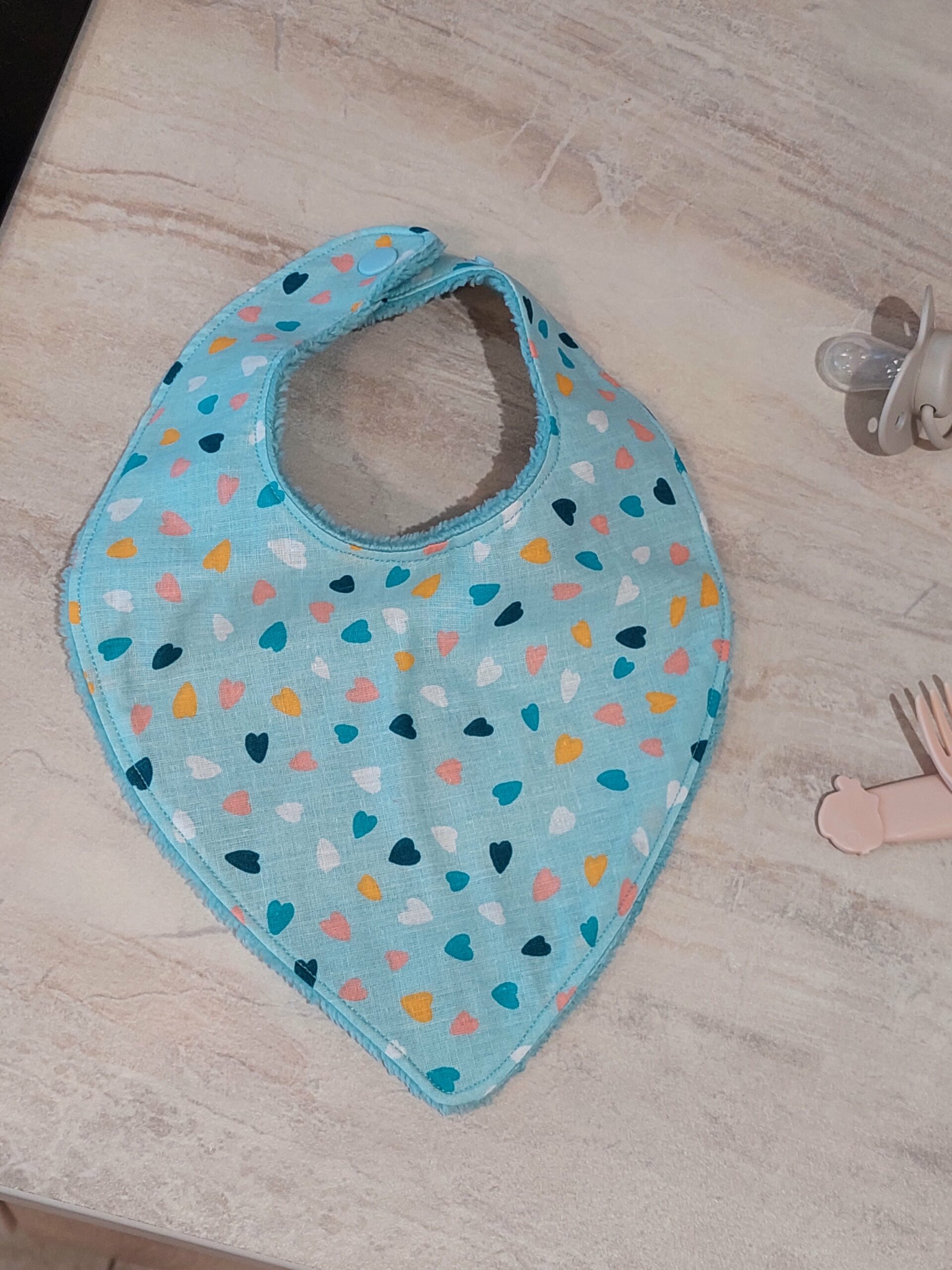 Bavoir bébé en coton & éponge bambou – Image 3