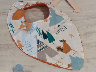 Bavoir bébé en coton & éponge bambou