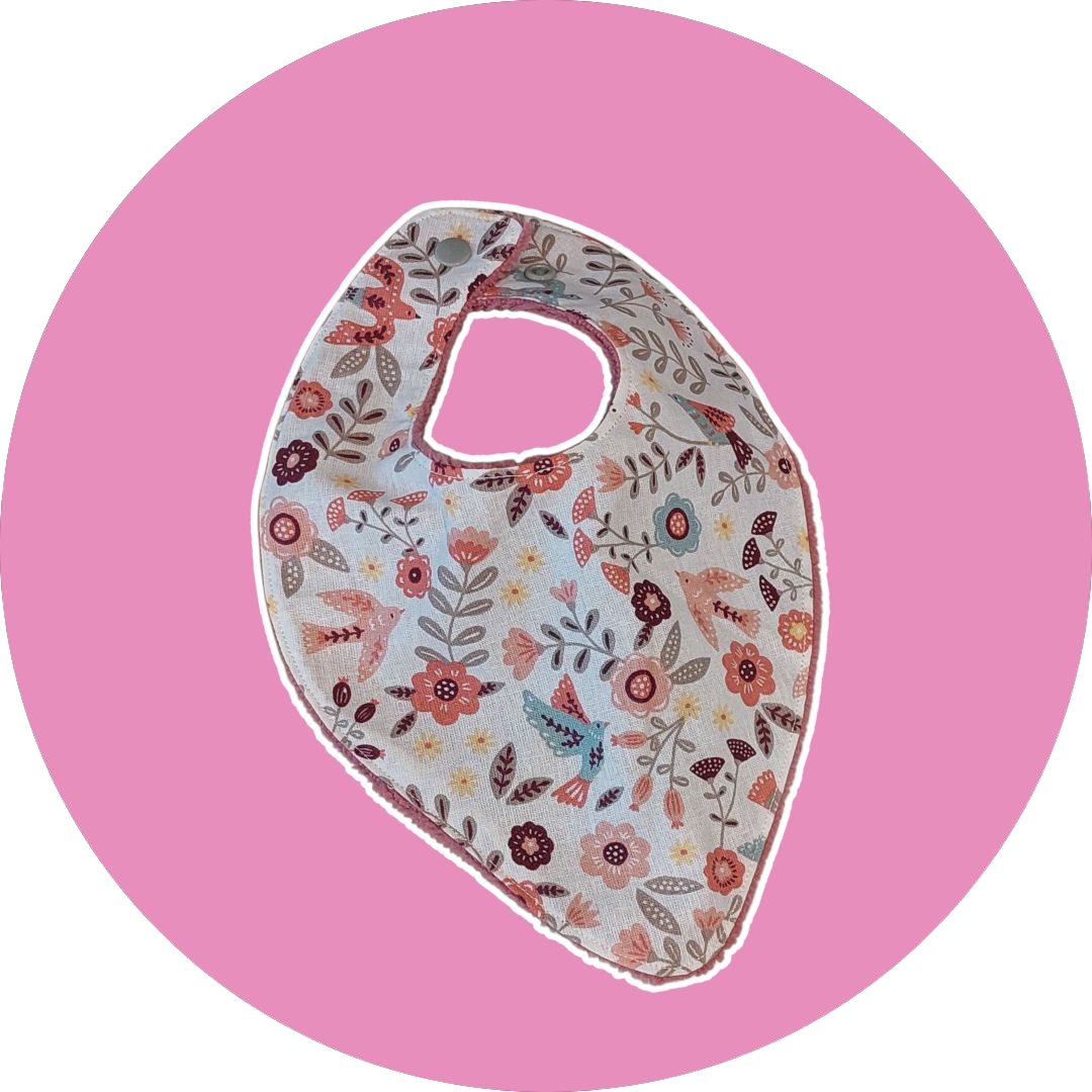 Bavoir bébé en coton & éponge bambou