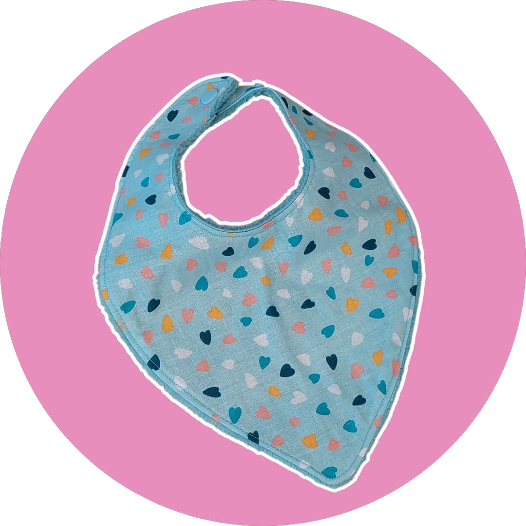 Bavoir bébé en coton & éponge bambou