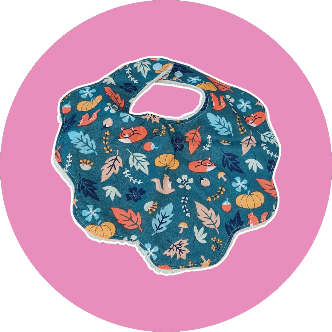 Bavoir bébé en coton & éponge bambou