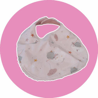 Bavoir bébé en coton & éponge bambou