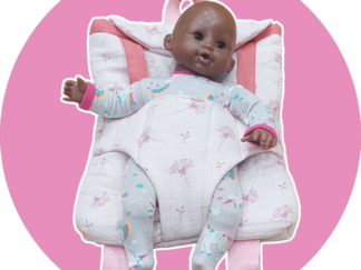 Sac à dos porte-bébé ou porte-doudou - rose - Expédition sous 24h