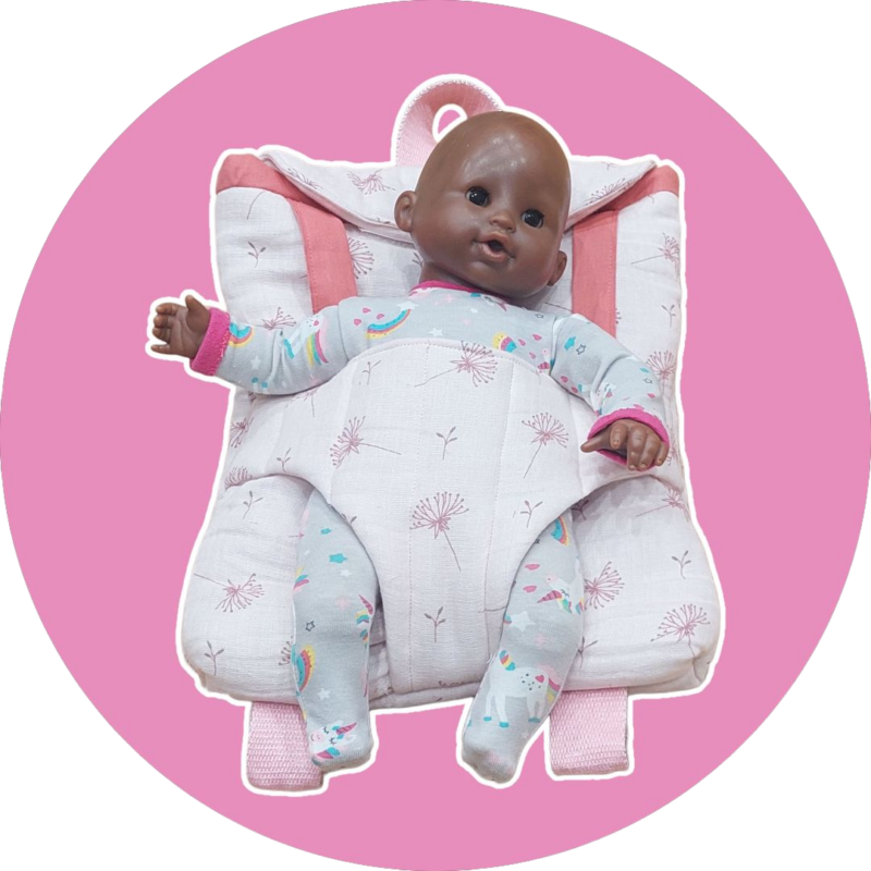 Sac à dos porte-bébé ou porte-doudou - rose - Expédition sous 24h