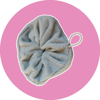 Fleur de douche bleu céladon - éponge bambou  - expédition sous 24h