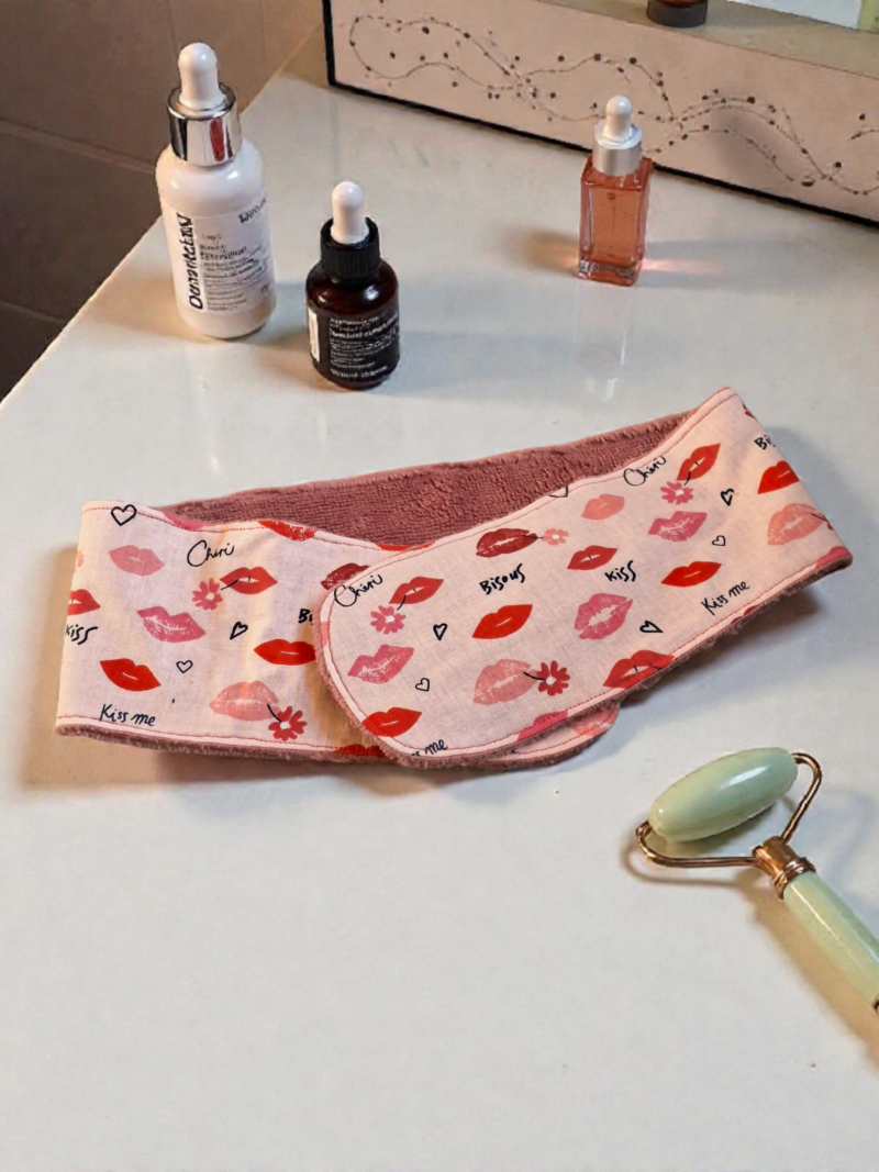 Bandeau skincare en coton et éponge bambou