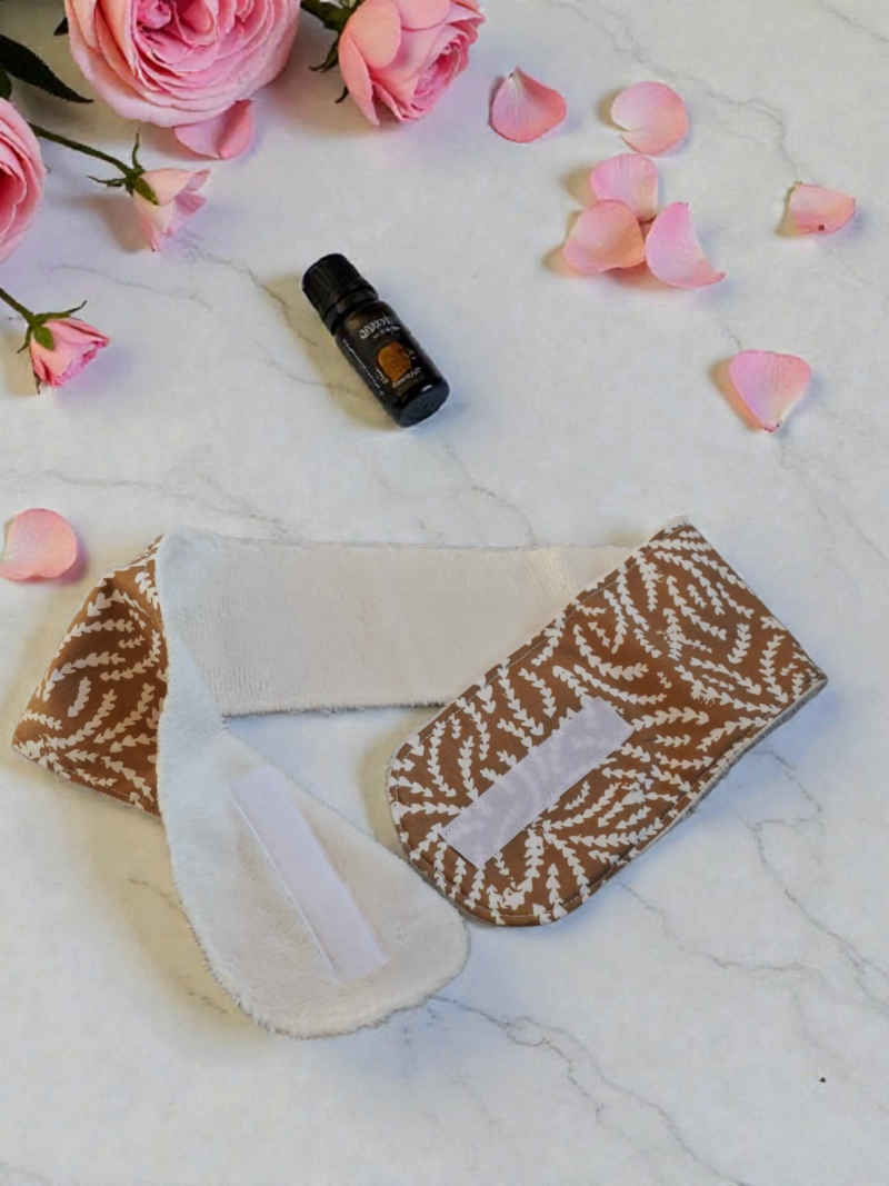 Bandeau skincare en coton et éponge bambou