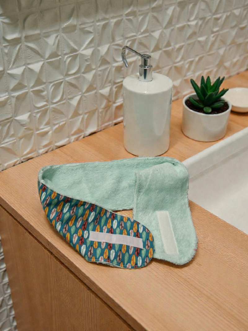 Bandeau skincare en coton et éponge bambou