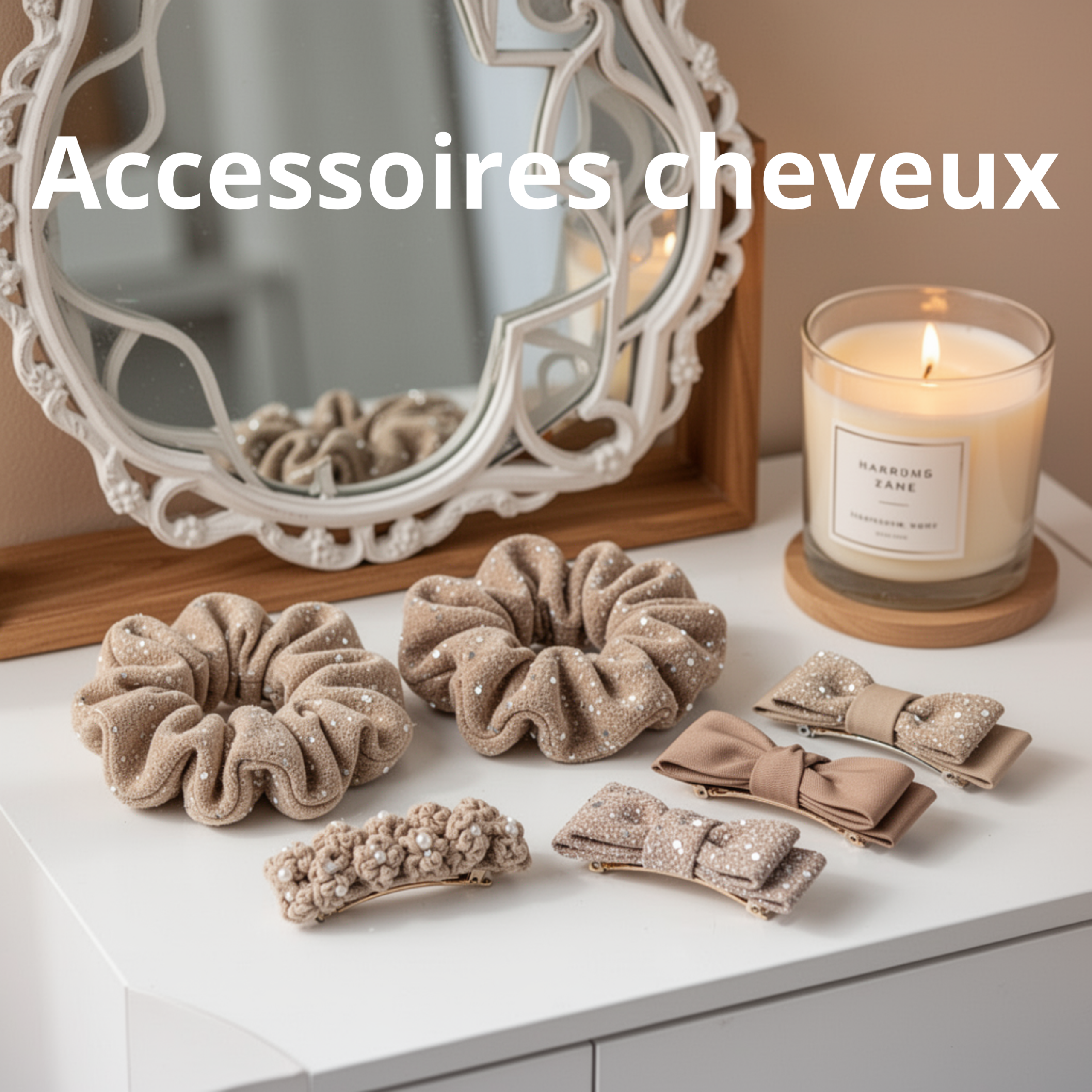 Chouchou XL - Fleurs rétro - expédition sous 24h
