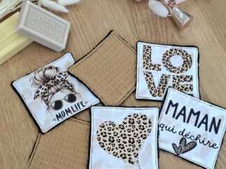 Lingettes nettoyantes démaquillantes bonne fête maman - lot de 6