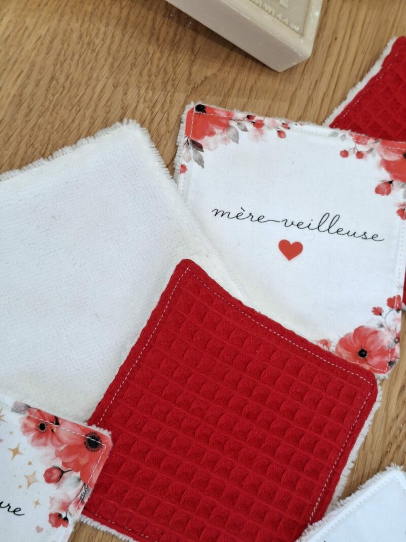 Lingettes nettoyantes démaquillantes bonne fête maman - lot de 6