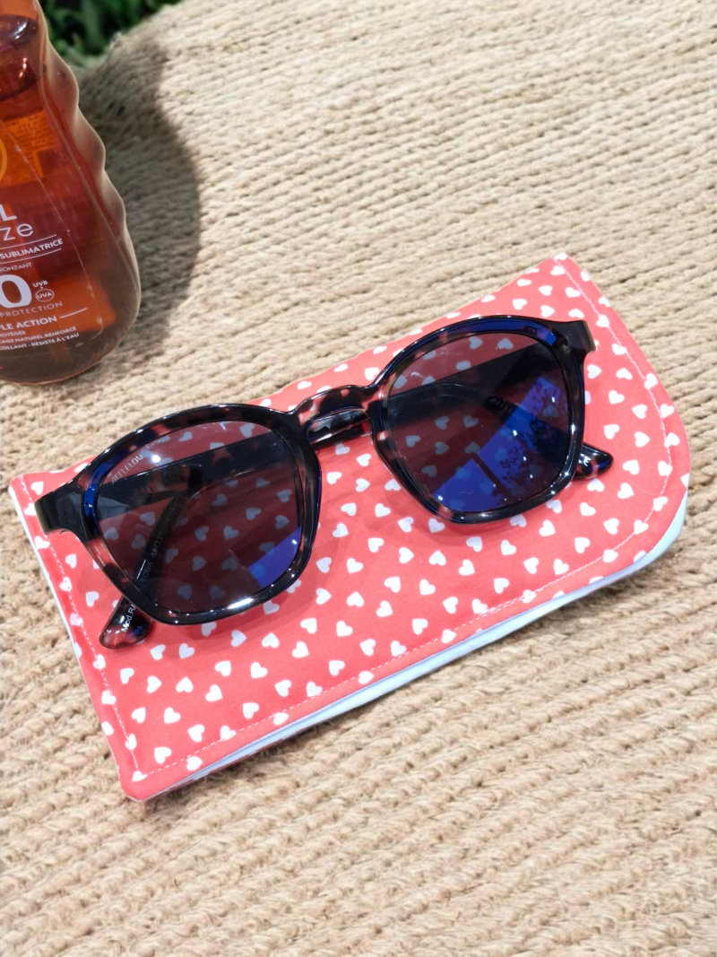 Étui à lunettes en tissu personnalisable